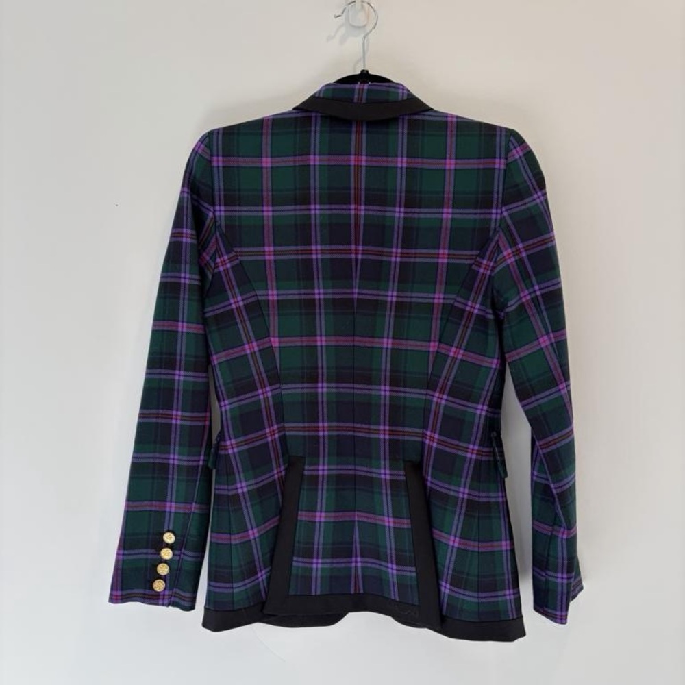 Smythe Green & Purple Plaid Tailored Blazer - Picture 2 of 4